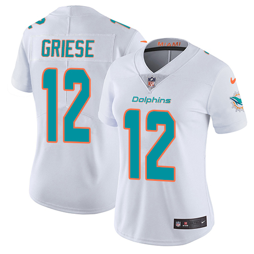 Nike Miami Dolphins 12 Bob Griese White Women Stitched NFL Vapor Untouchable Limited Jersey